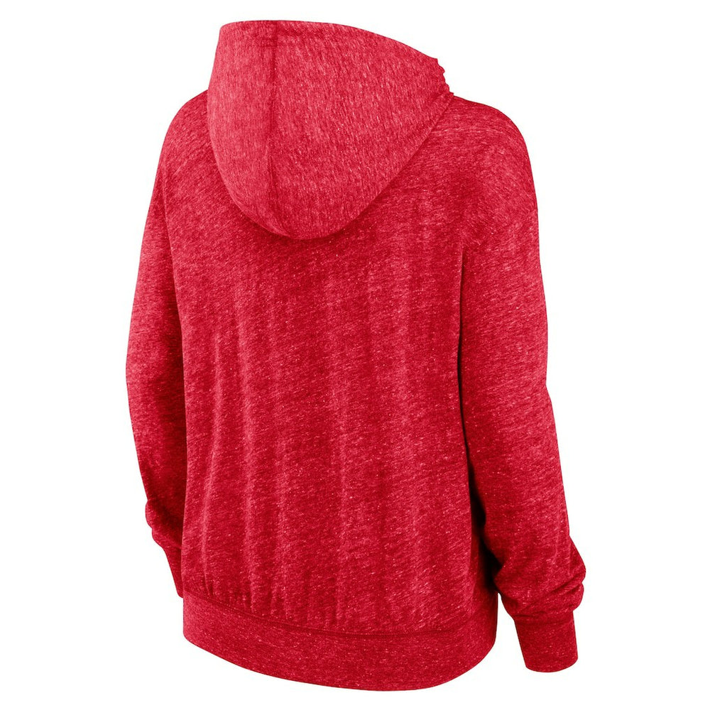 San Francisco 49ers Women's Rewind Gym Vintage Lightweight Pullover Hoodie - Scarlet discount