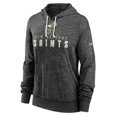 New Orleans Saints Women's Rewind Gym Vintage Lightweight Pullover Hoodie - Black discount