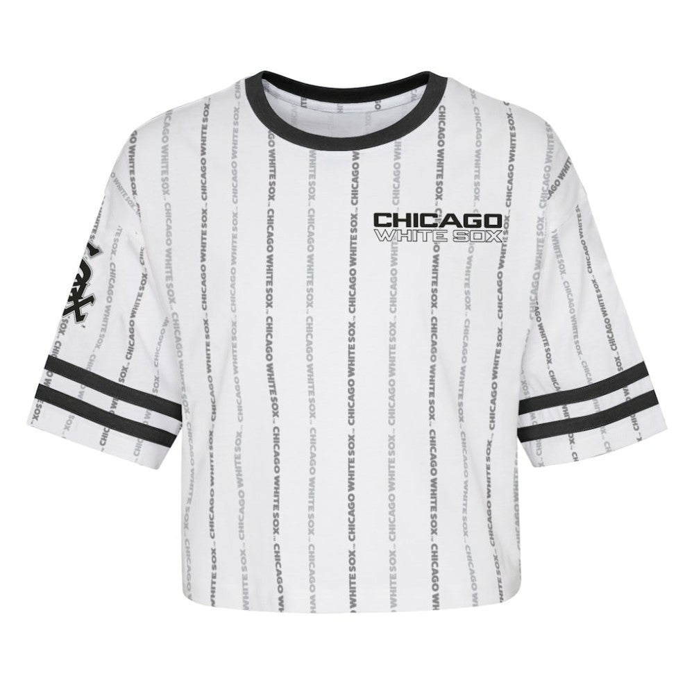 Chicago White Sox Girls Youth Ball Striped T-Shirt White