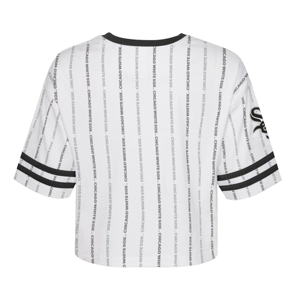 Chicago White Sox Girls Youth Ball Striped T-Shirt White