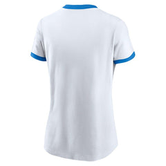 Los Angeles Chargers Women's Rewind Ringer Tri-Blend T-Shirt - White for sale
