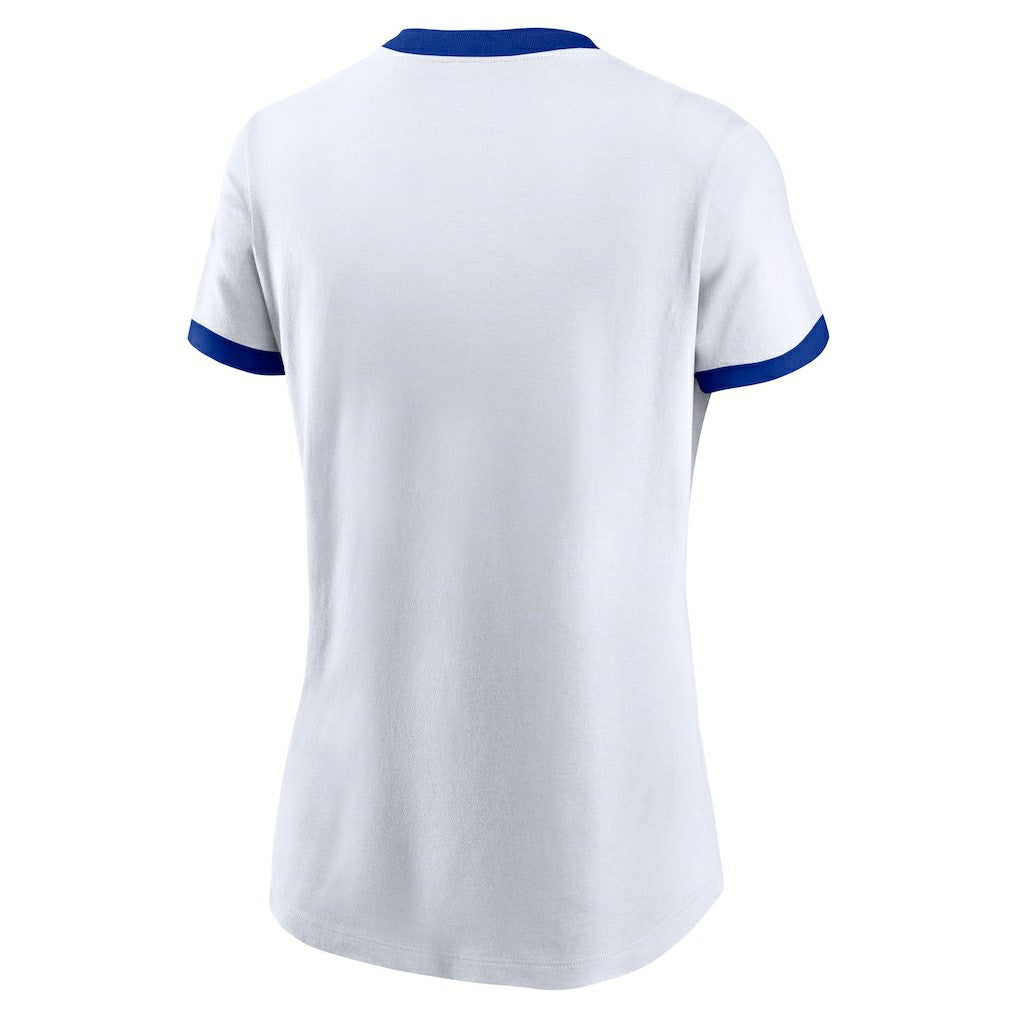 New England Patriots Women's Rewind Ringer T-Shirt - White on sale
