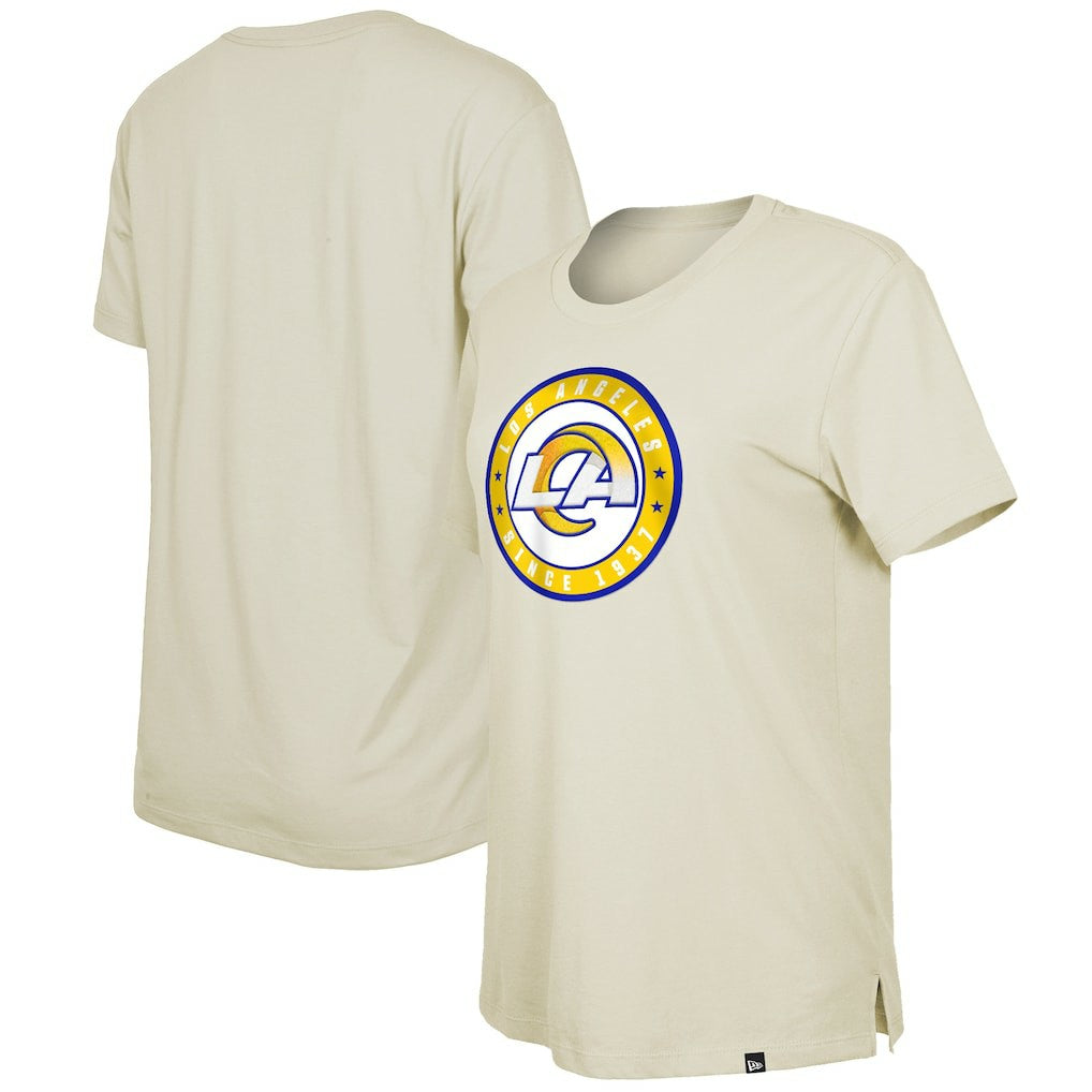 Los Angeles Rams New Era Women's 2023 NFL Draft T-Shirt - Cream on sale