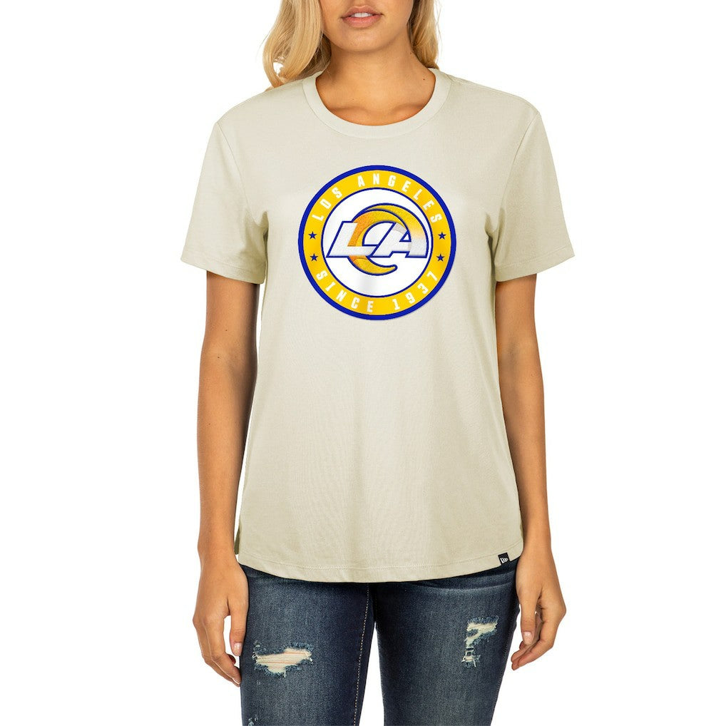 Los Angeles Rams New Era Women's 2023 NFL Draft T-Shirt - Cream on sale