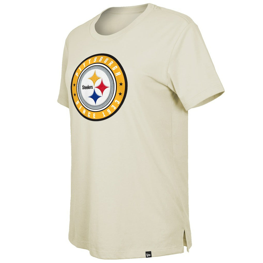 Pittsburgh Steelers New Era Women's 2023 NFL Draft T-Shirt - Cream discount