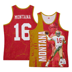 Joe Montana San Francisco 49ers 1989 Player Burst Tank Top - Scarlet sale