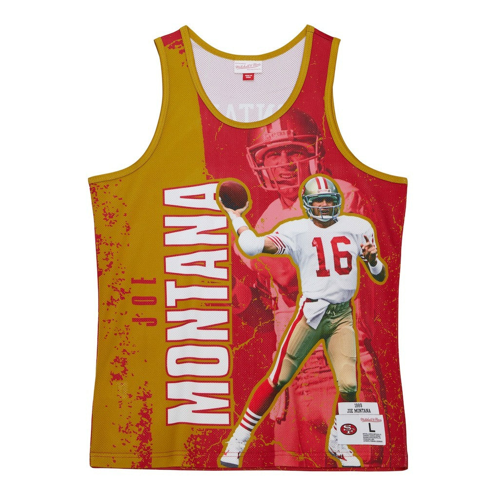 Joe Montana San Francisco 49ers 1989 Player Burst Tank Top - Scarlet sale
