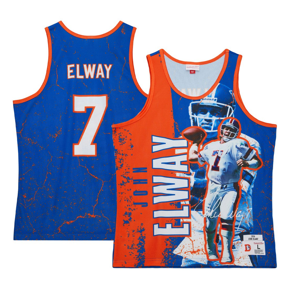 John Elway Denver Broncos 1994 Player Burst Tank Top - Royal online