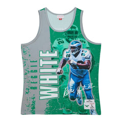 Reggie White Philadelphia Eagles 1992 Player Burst Tank Top - Kelly Green sale