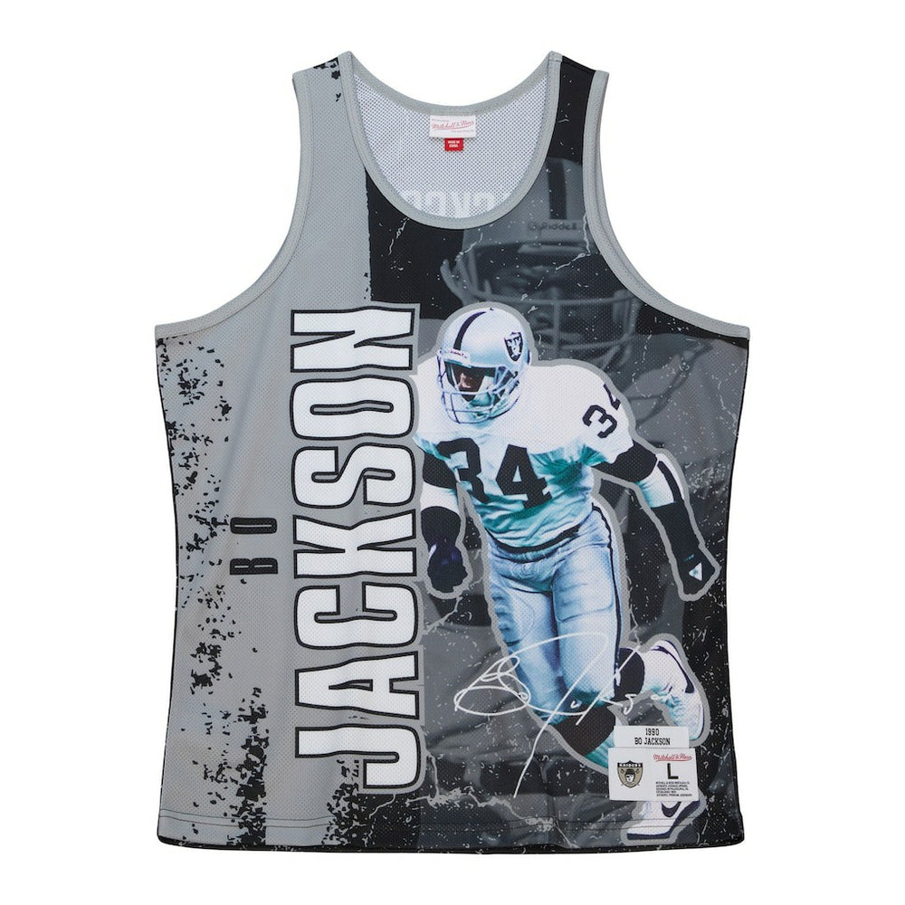 Bo Jackson Las Vegas Raiders 1990 Player Burst Tank Top - Black discount