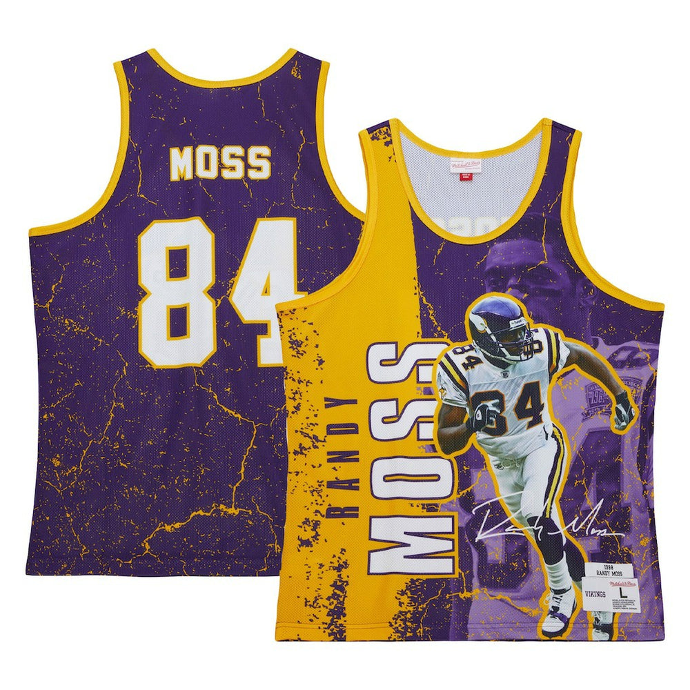 Randy Moss Minnesota Vikings 1998 Player Burst Tank Top - Purple on sale