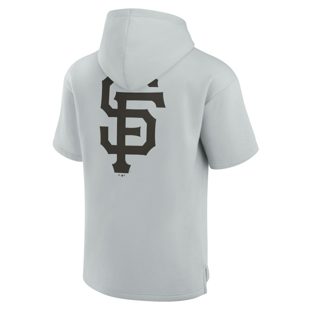 San Francisco Giants Unisex Elements Super Soft Fleece Short Sleeve Pullover Hoodie Gray