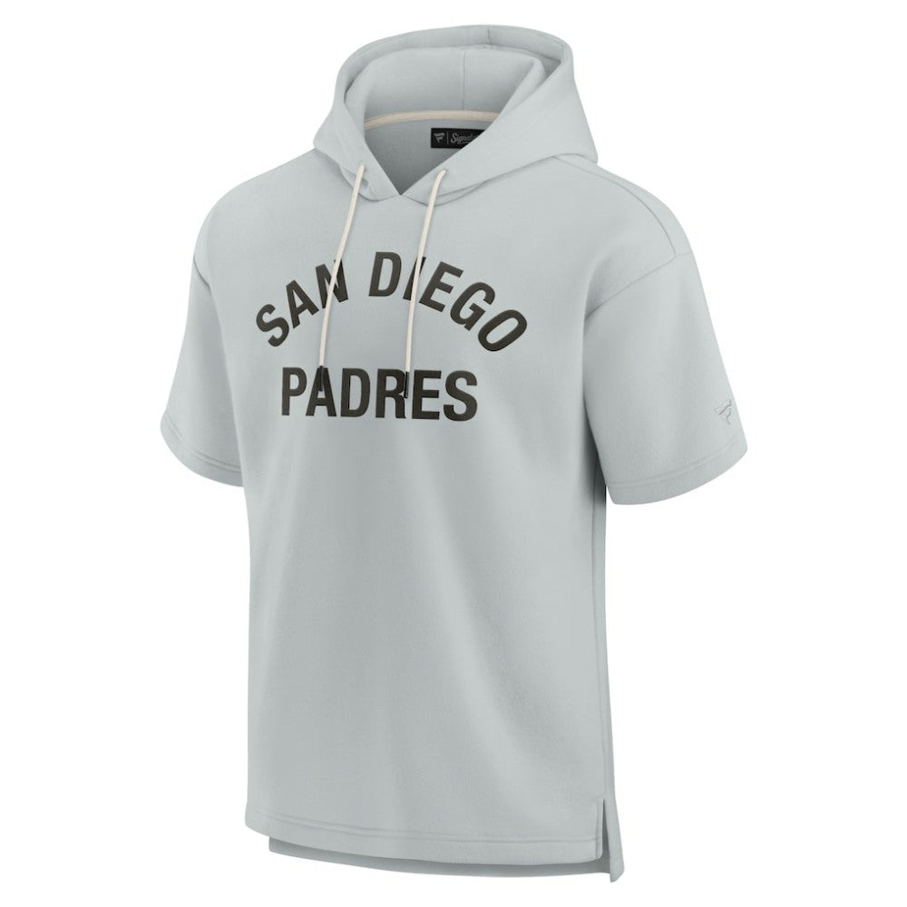 San Diego Padres Unisex Elements Super Soft Fleece Short Sleeve Pullover Hoodie Gray