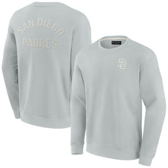 San Diego Padres Unisex Super Soft Pullover Crew Sweatshirt Gray