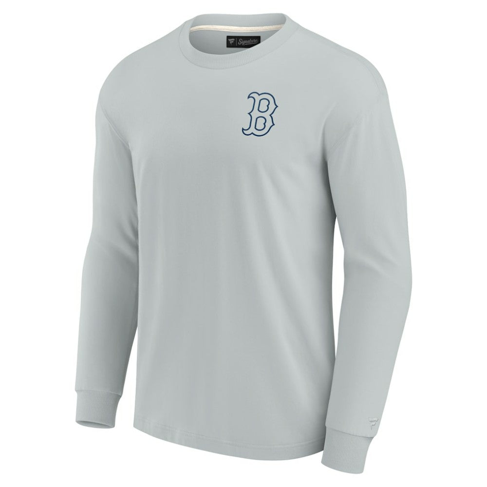 Boston Red Sox Unisex Elements Super Soft Long Sleeve T-Shirt Gray