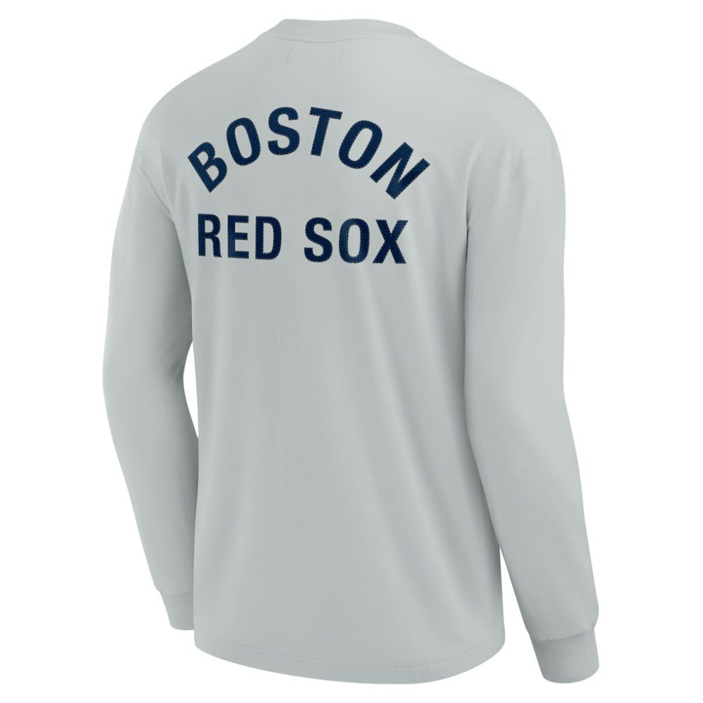 Boston Red Sox Unisex Elements Super Soft Long Sleeve T-Shirt Gray