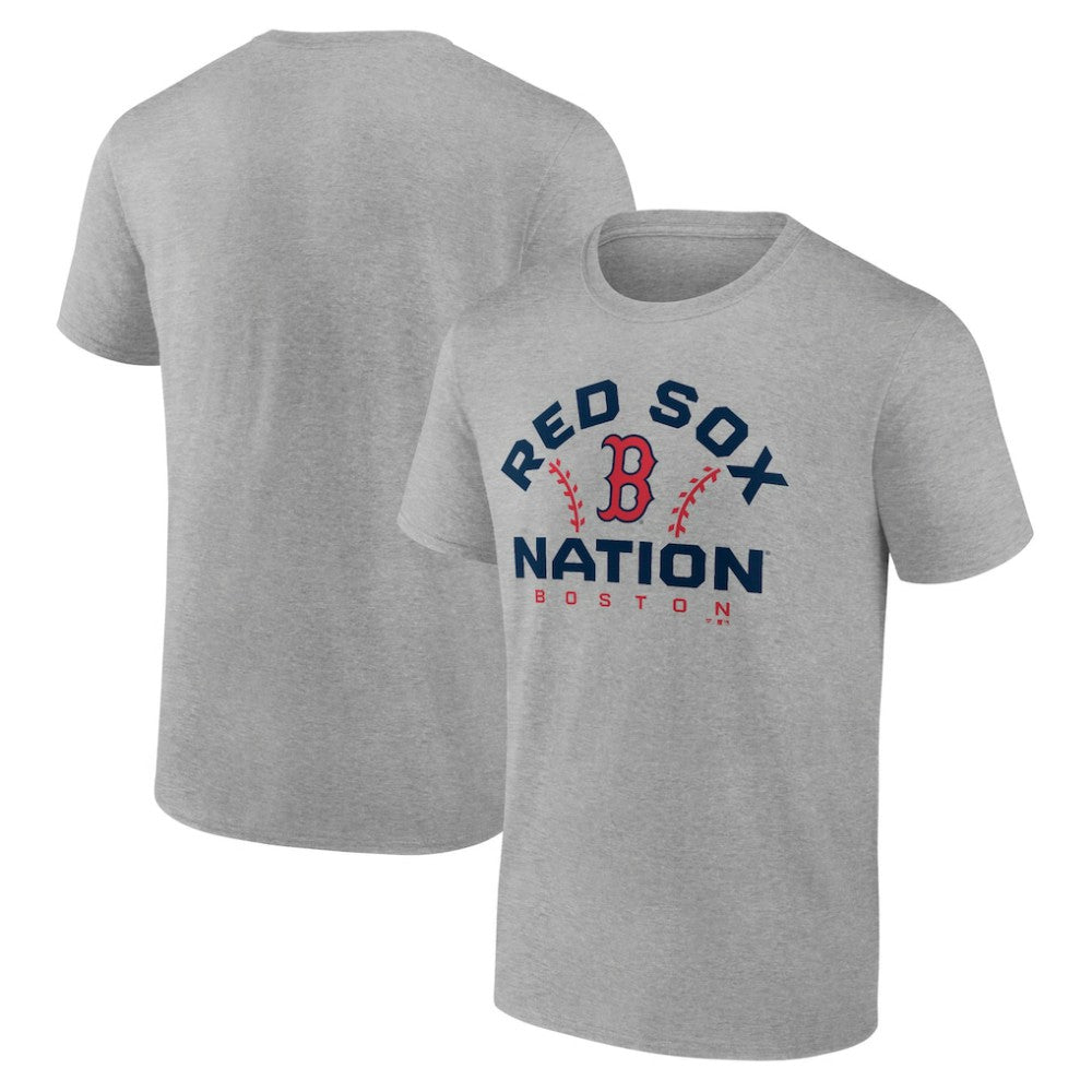 Boston Red Sox Team Go For Two T-Shirt Heather Gray