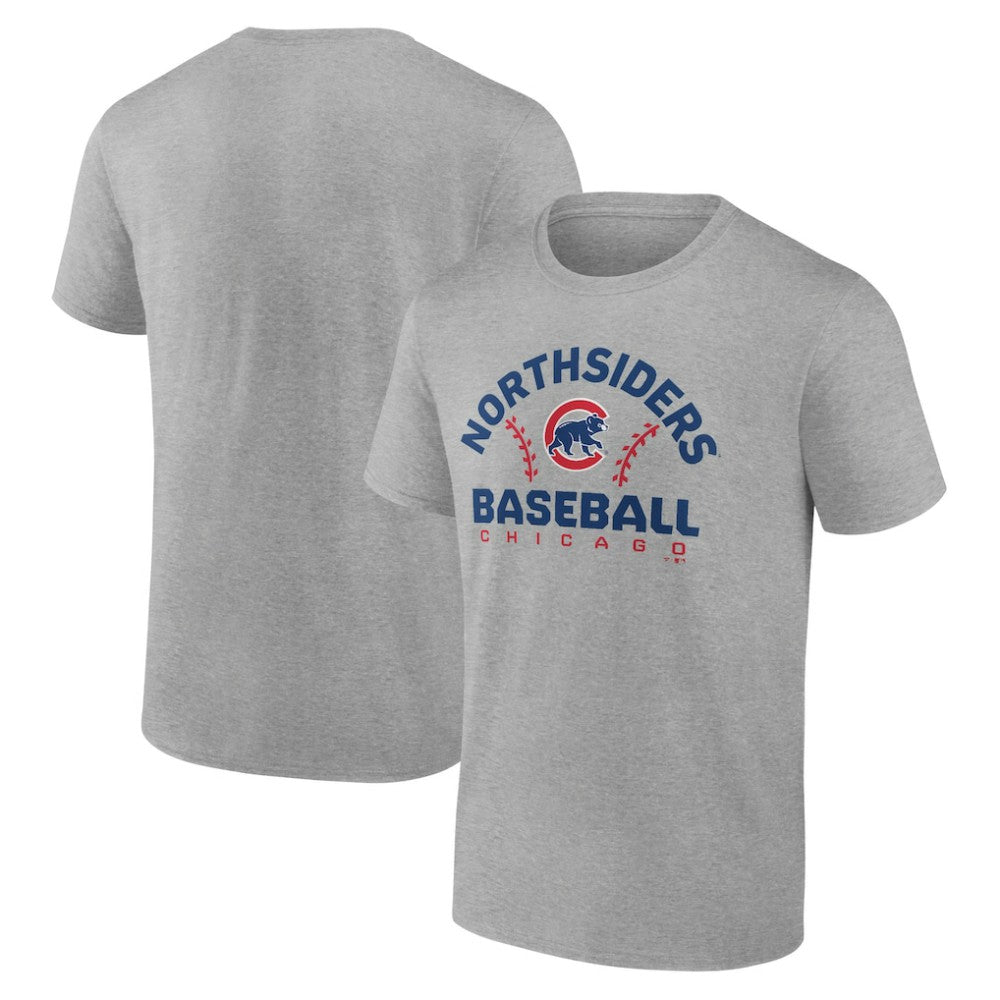 Chicago Cubs Team Go For Two T-Shirt Heather Gray