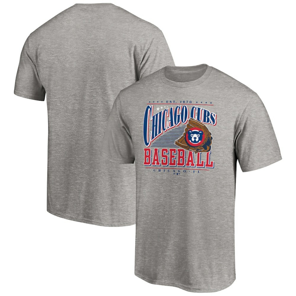 Chicago Cubs Cooperstown Collection Winning Time T-Shirt Heather Gray