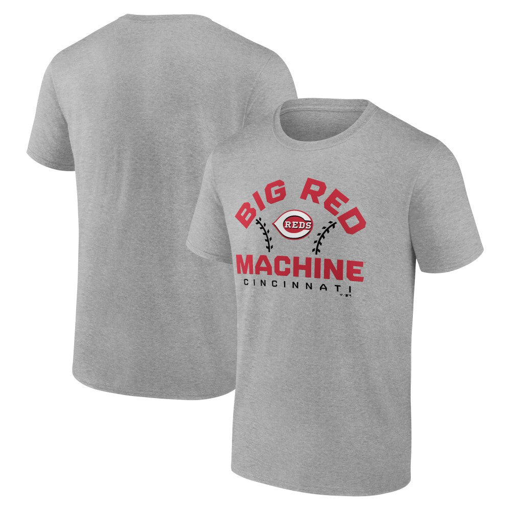 Cincinnati Reds Team Go For Two T-Shirt Heather Gray