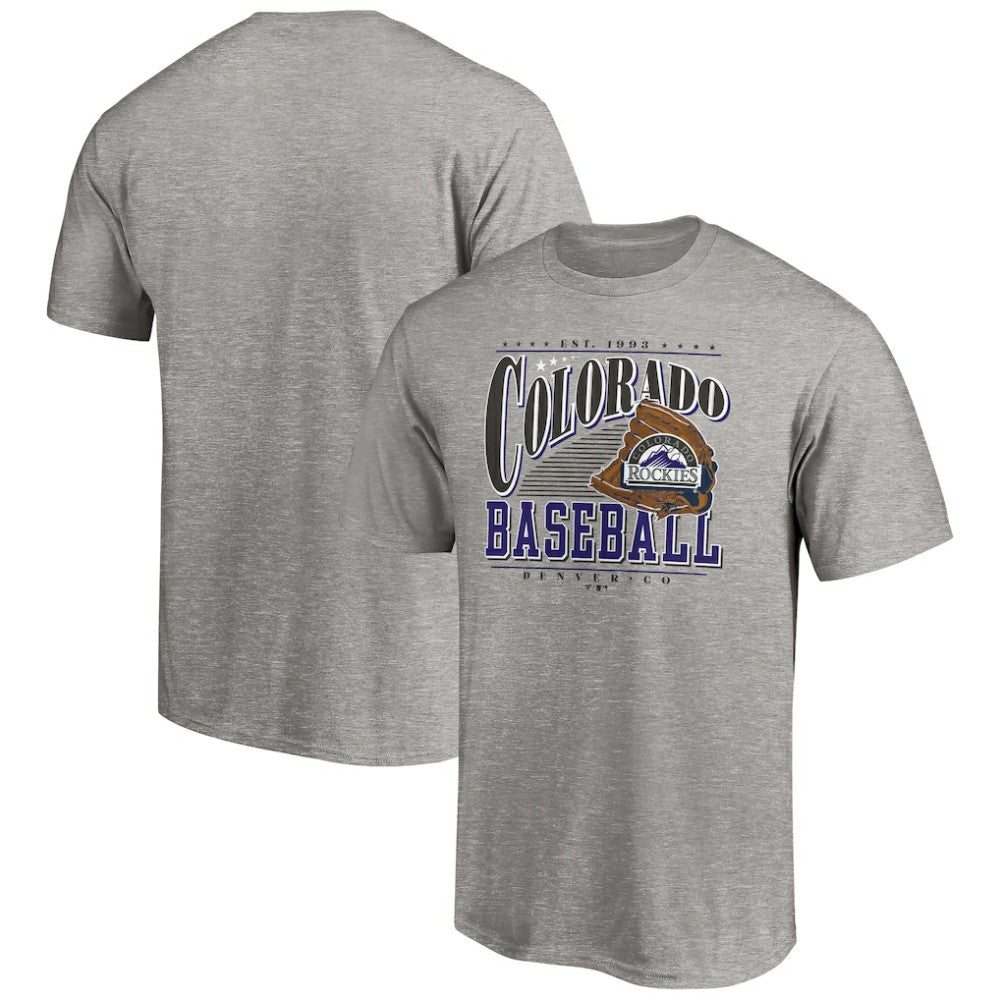 Colorado Rockies Cooperstown Collection Winning Time T-Shirt Heather Gray