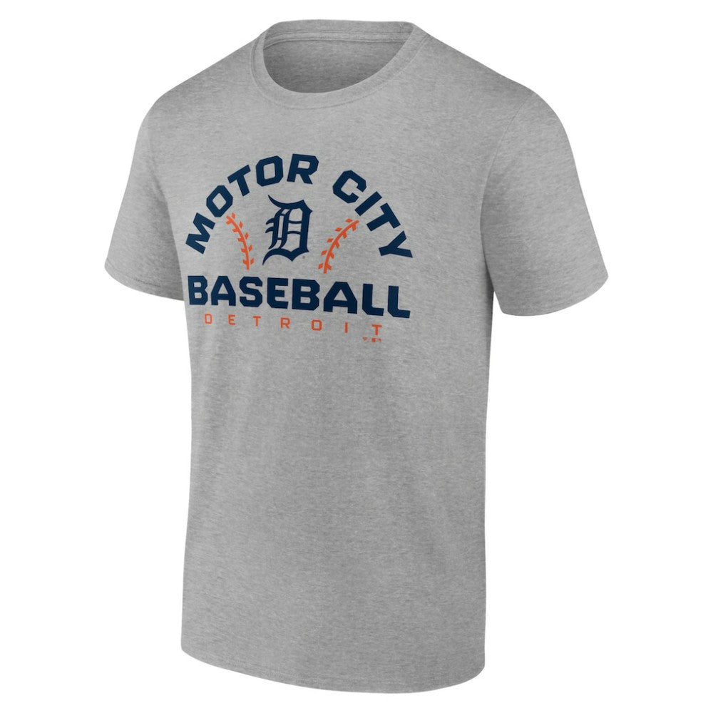 Detroit Tigers Team Go For Two T-Shirt Heather Gray