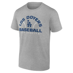 Los Angeles Dodgers Team Go For Two T-Shirt Heather Gray
