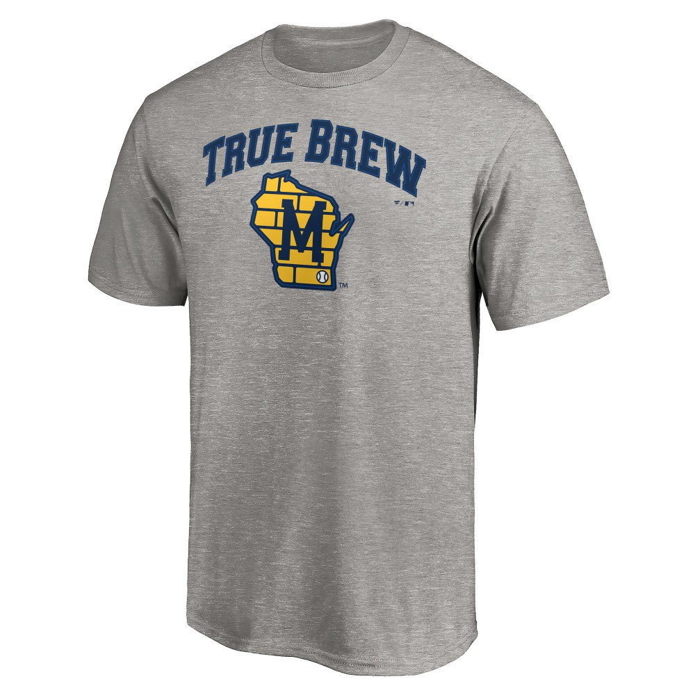Milwaukee Brewers Team Heater T-Shirt Heather Gray