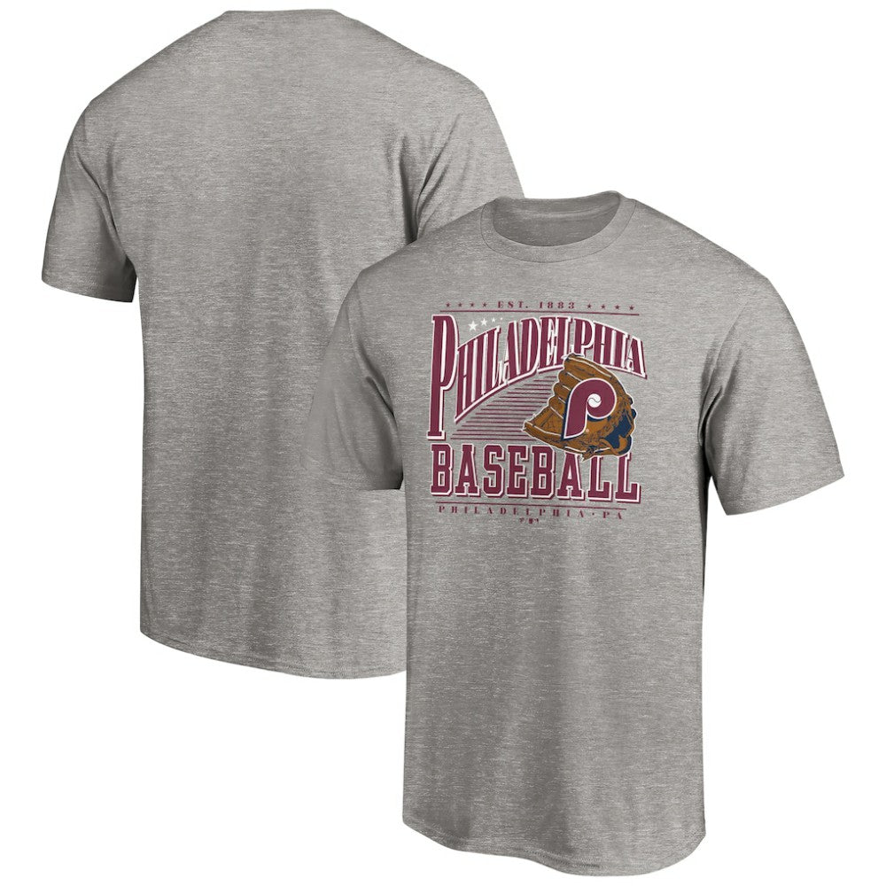 Philadelphia Phillies Cooperstown Collection Winning Time T-Shirt Heather Gray