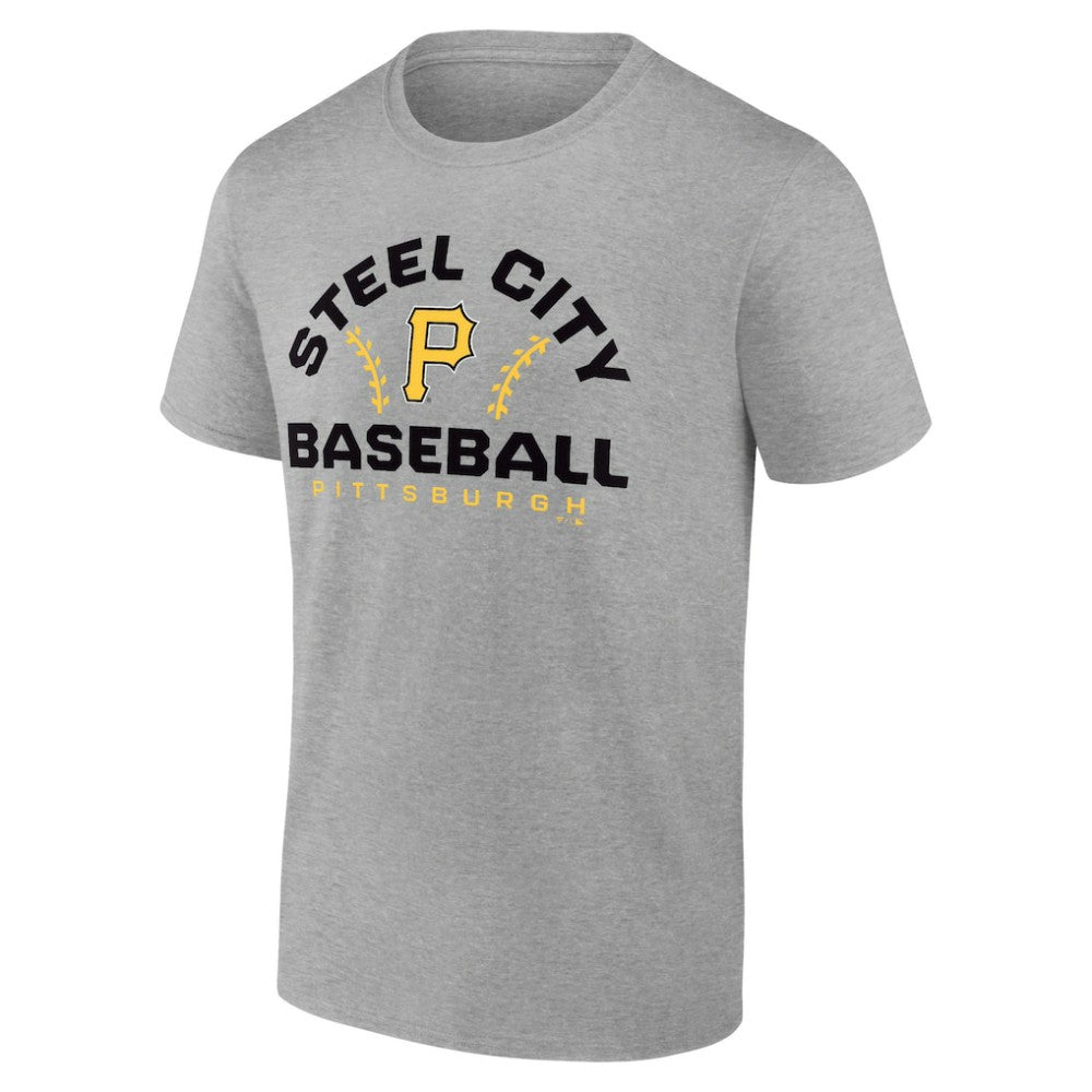 Pittsburgh Pirates Team Go For Two T-Shirt Heather Gray