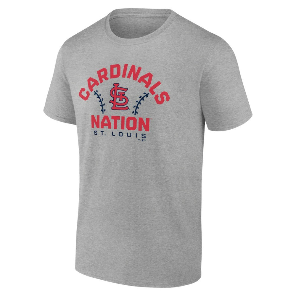 St. Louis Cardinals Team Go For Two T-Shirt Heather Gray