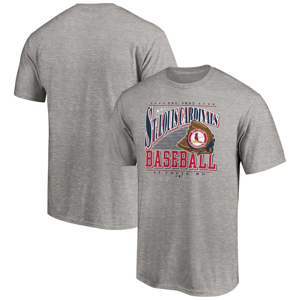 St. Louis Cardinals Cooperstown Collection Winning Time T-Shirt Heather Gray