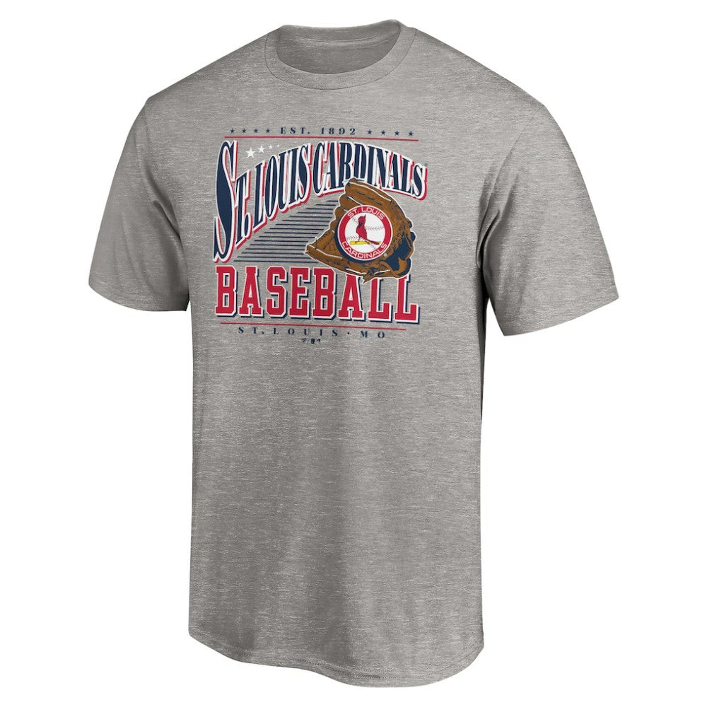 St. Louis Cardinals Cooperstown Collection Winning Time T-Shirt Heather Gray