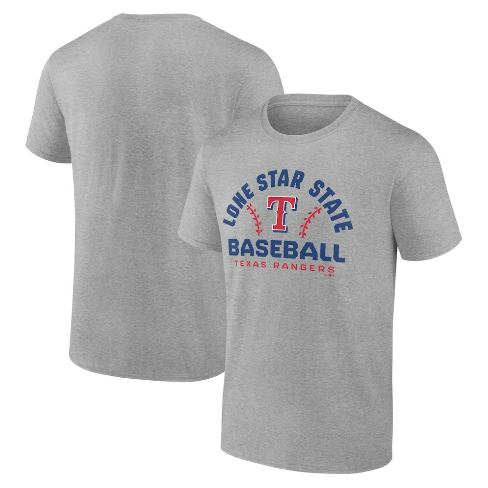 Texas Rangers Team Go For Two T-Shirt Heather Gray