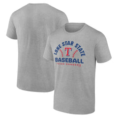 Texas Rangers Team Go For Two T-Shirt Heather Gray