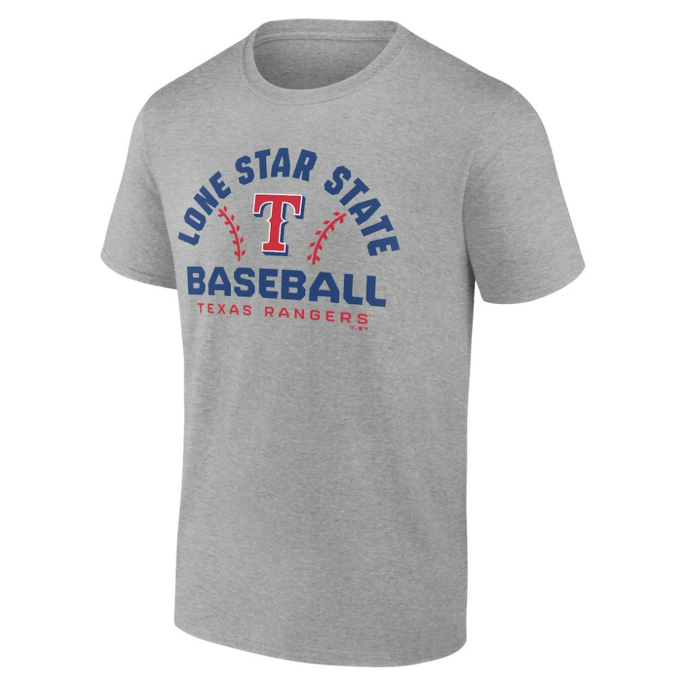 Texas Rangers Team Go For Two T-Shirt Heather Gray
