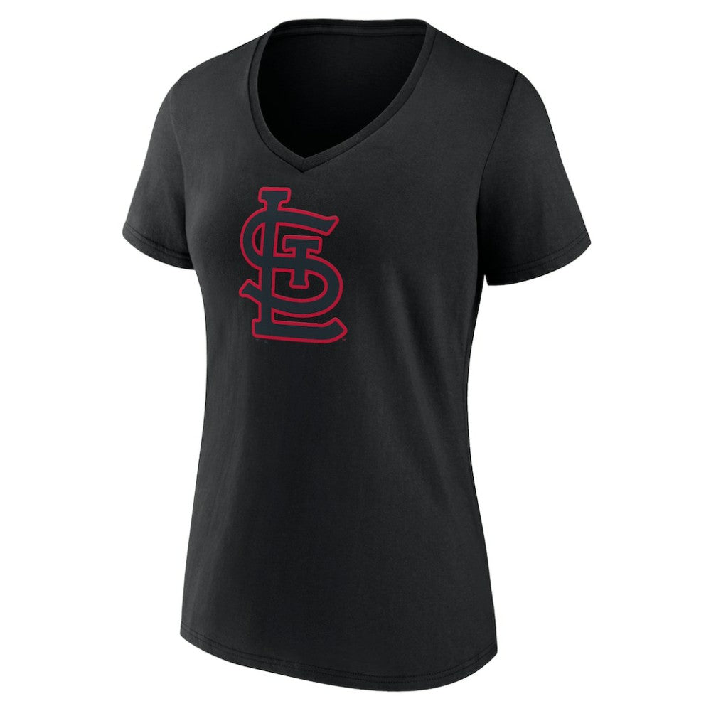 St. Louis Cardinals Women's Rough Diamond V-Neck T-Shirt Black