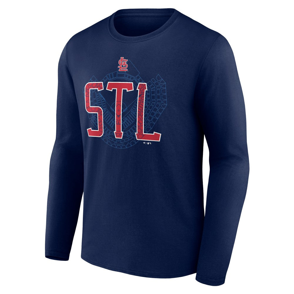 St. Louis Cardinals Paint the Black Long Sleeve T-Shirt Navy