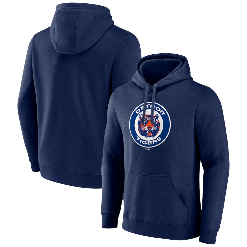 Detroit Tigers Cooperstown Collection Pullover Hoodie Navy