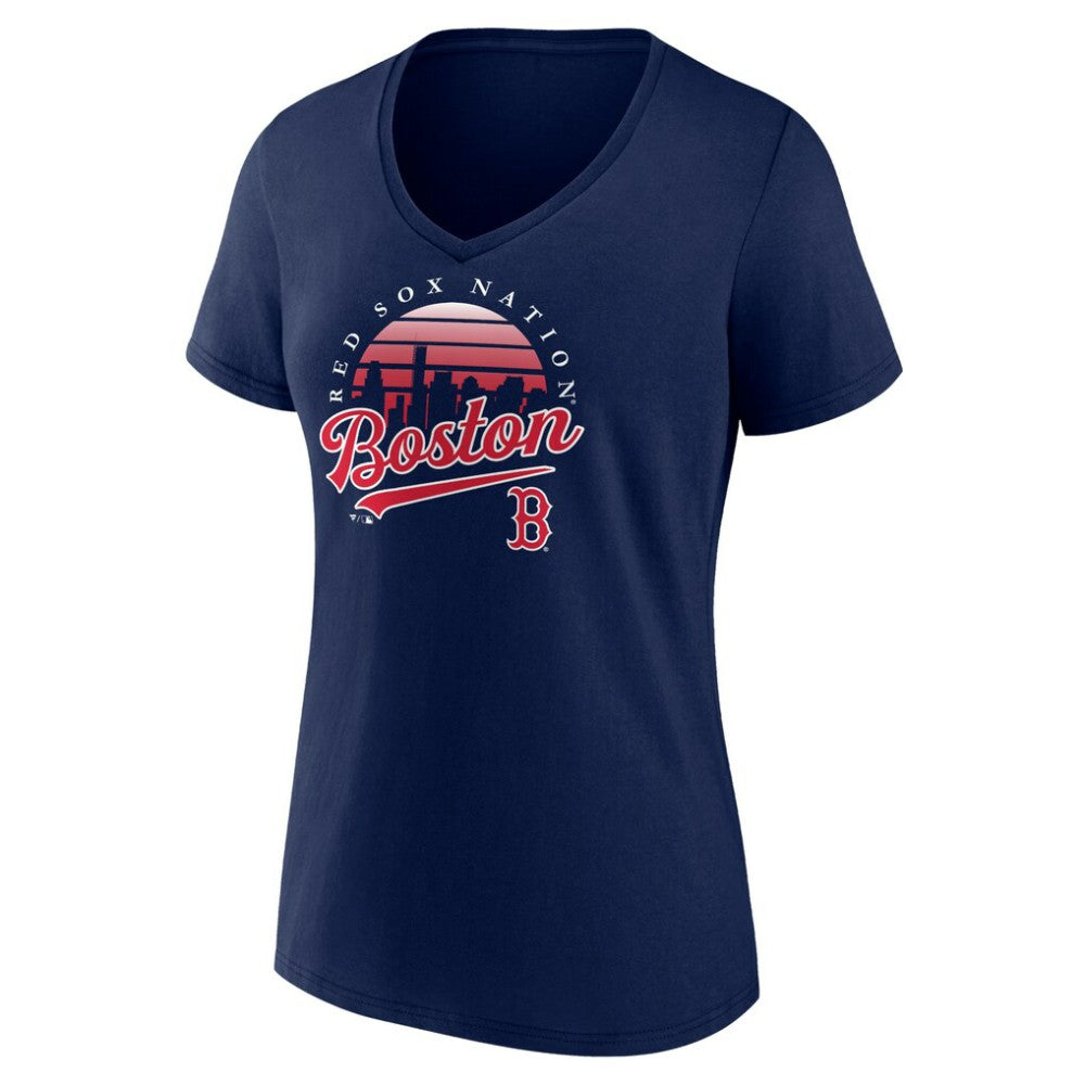 Boston Red Sox Women's One Champion V-Neck T-Shirt Navy