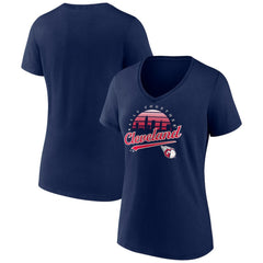 Cleveland Guardians Women's One Champion V-Neck T-Shirt Navy