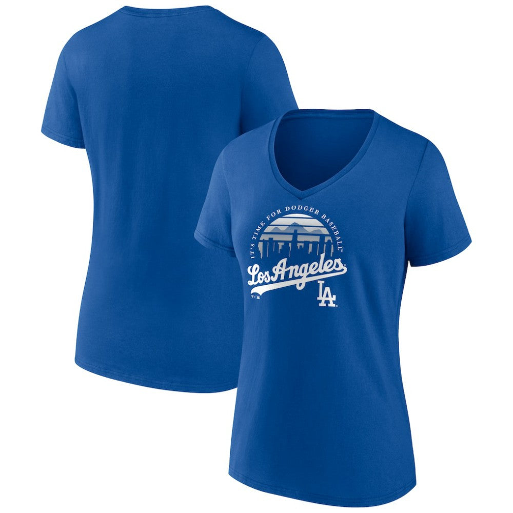 Los Angeles Dodgers Women's One Champion V-Neck T-Shirt Royal