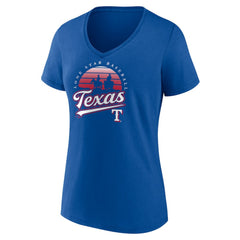 Texas Rangers Women's One Champion V-Neck T-Shirt Royal