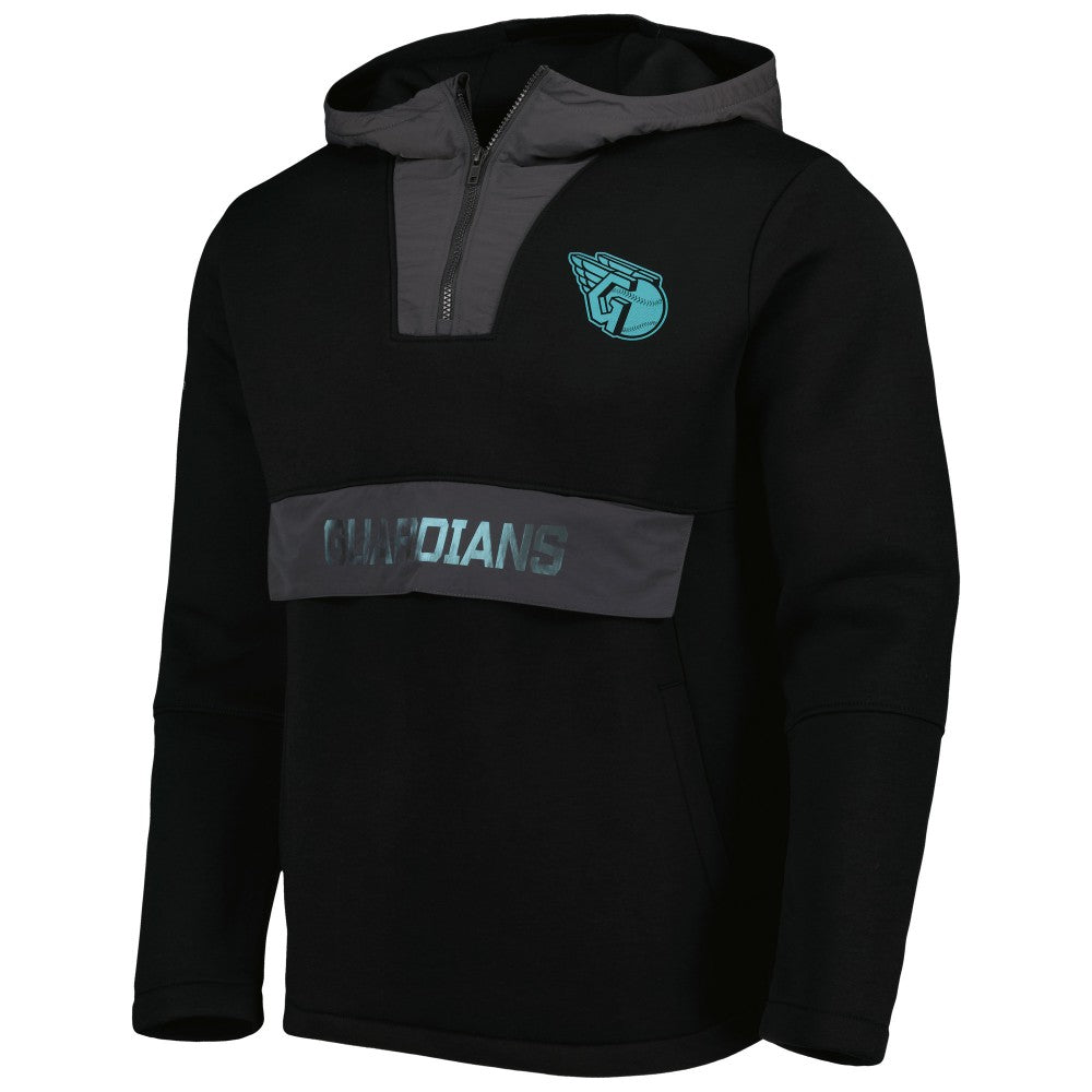 Cleveland Guardians Levelwear Ruckus Quarter-Zip Hoodie Black