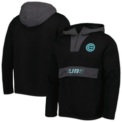 Chicago Cubs Levelwear Ruckus Quarter-Zip Hoodie Black