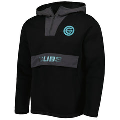 Chicago Cubs Levelwear Ruckus Quarter-Zip Hoodie Black