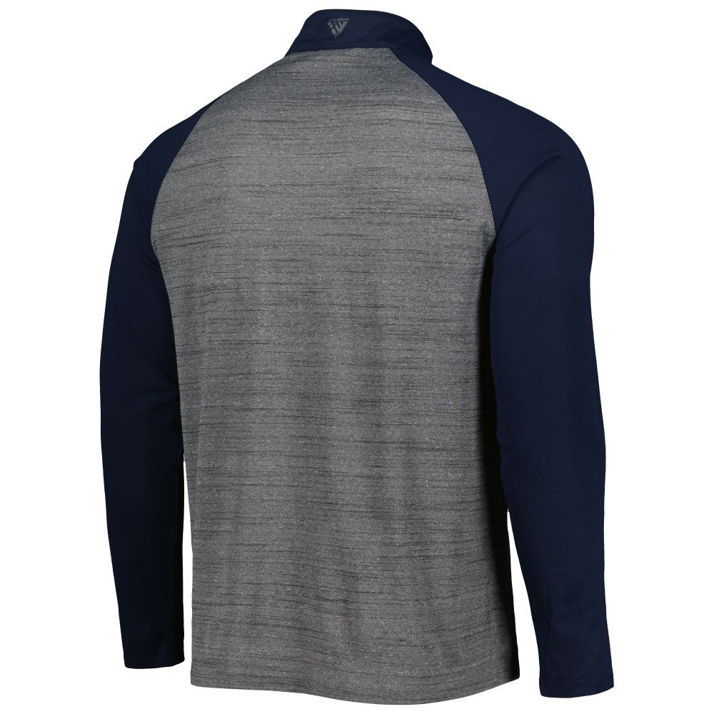 Cleveland Guardians Levelwear Vandal Raglan Quarter-Zip Top Heather Gray