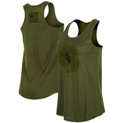 Chicago White Sox Women's 2023 Armed Forces Day Racerback Tank Top Olive