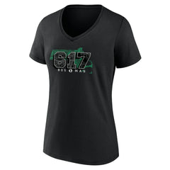 Boston Celtics Women's Core Hometown Launch V-Neck T-Shirt - Black outlet