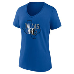 Dallas Mavericks Women's Core Hometown Launch V-Neck T-Shirt sale - Blue outlet